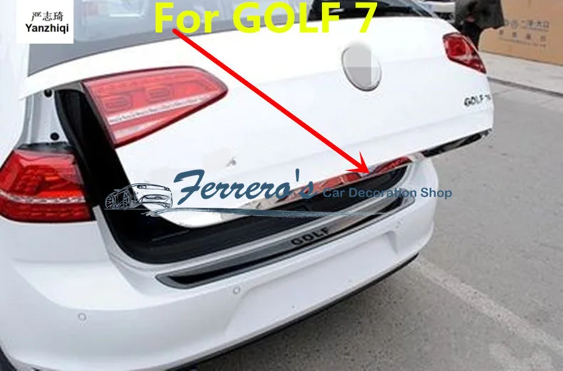  1pc car styling for 2010-2017 Volkswagen VW GOLF 6 MK6 GOLF 7 MK7 Stainless Steel back rear trunk P