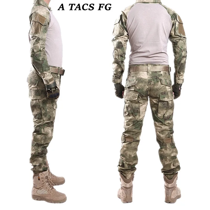 Тактическая камуфляжная Униформа рубашка для мужчин солдат Боевая Мультикам тактическая рубашка армейская охотничья уличная одежда тренировочная форма наборы
