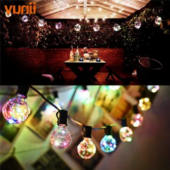 

Vunji New 8M 1X25 G40 Christmas Led RGB String Light Colorful Garland fairy lights for Wedding/Party/Xmas Outdoor Decorative