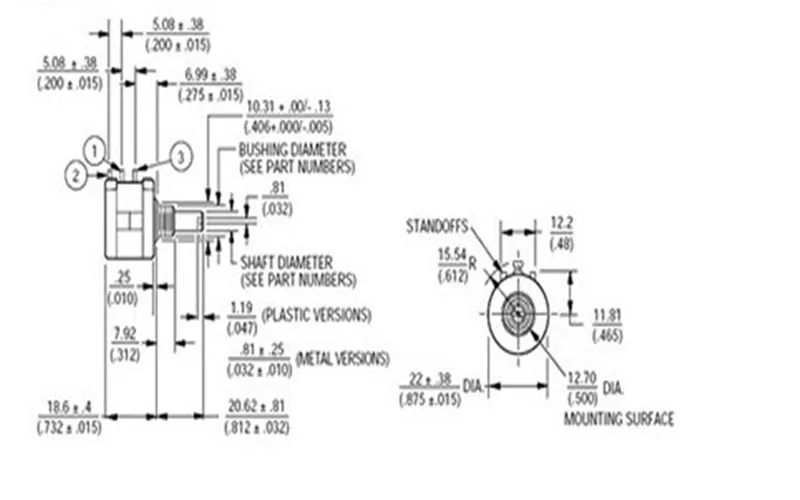 3590S-2-503L 3590 s 50 K Потенциометр переключатель 10 колец прецизионный регулируемый резистор мульти поворотный потенциометр Multiturn