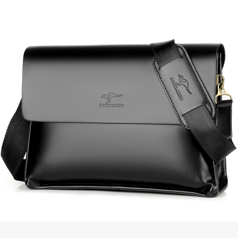  Luxury Kangaroo Brand Leather Messenger Bag Man Handbag Chest Crossbody Bag For Men Business Small  - 32998964001