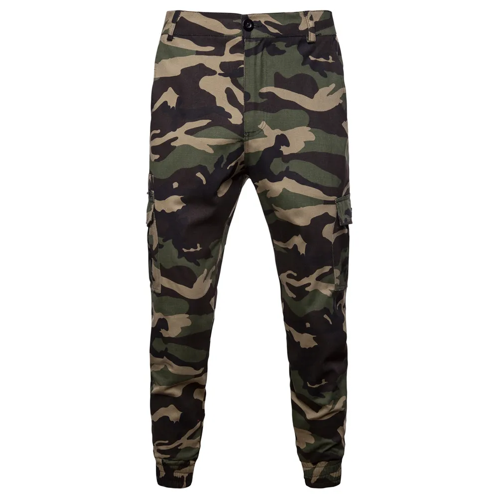 

HOT 2019 Fashion Men autumn winter Cotton sport joggers hip hop army military camouflage feet track pants casual men cargo pants