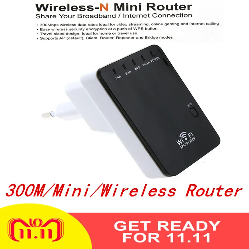 

Whole Sale 1PC WiFi Repeater Amplifier 300Mbps Mini Wireless N Router Wifi Repeater Long Range Extender Booster UK EU US AU Plug