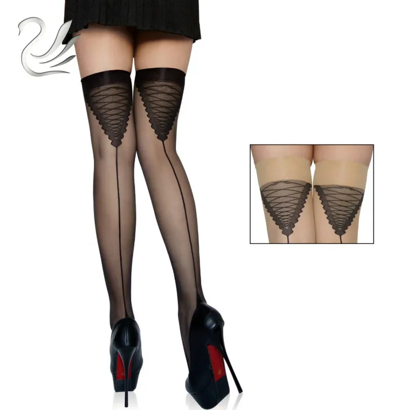 

BEILEISI Sexy Women's Fashion Backseamed Thigh Highs Nylon Stockings Sheer Over Knees Socks Hosiery Leggings for Sex Lingerie