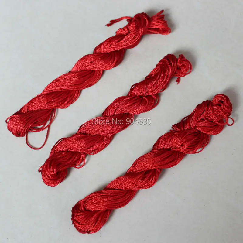 

Free Shipping LANZZAY 100 Meters Red Nylon Cord Thread String Rope DIA 1mm For DIY Bracelet Braided Gift Packing Crafts