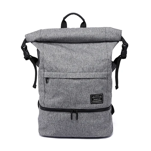 Gray Backpack Мужской рюкзак для 17 дюймов, сумки для ноутбуков, большая вместительность, модный школьный мешочек, водонепроницаемая, независимая обувь, сумка, аксессуары - Цвет: Gray Backpack