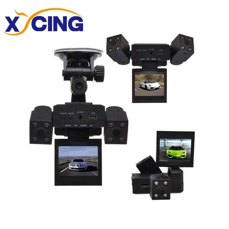 

H3000 Dual Lens Car DVR 8 LED IR Night Vision Black Box DVR Dual Camera Transformers Car Recorder 270 Degree Rotating Screen