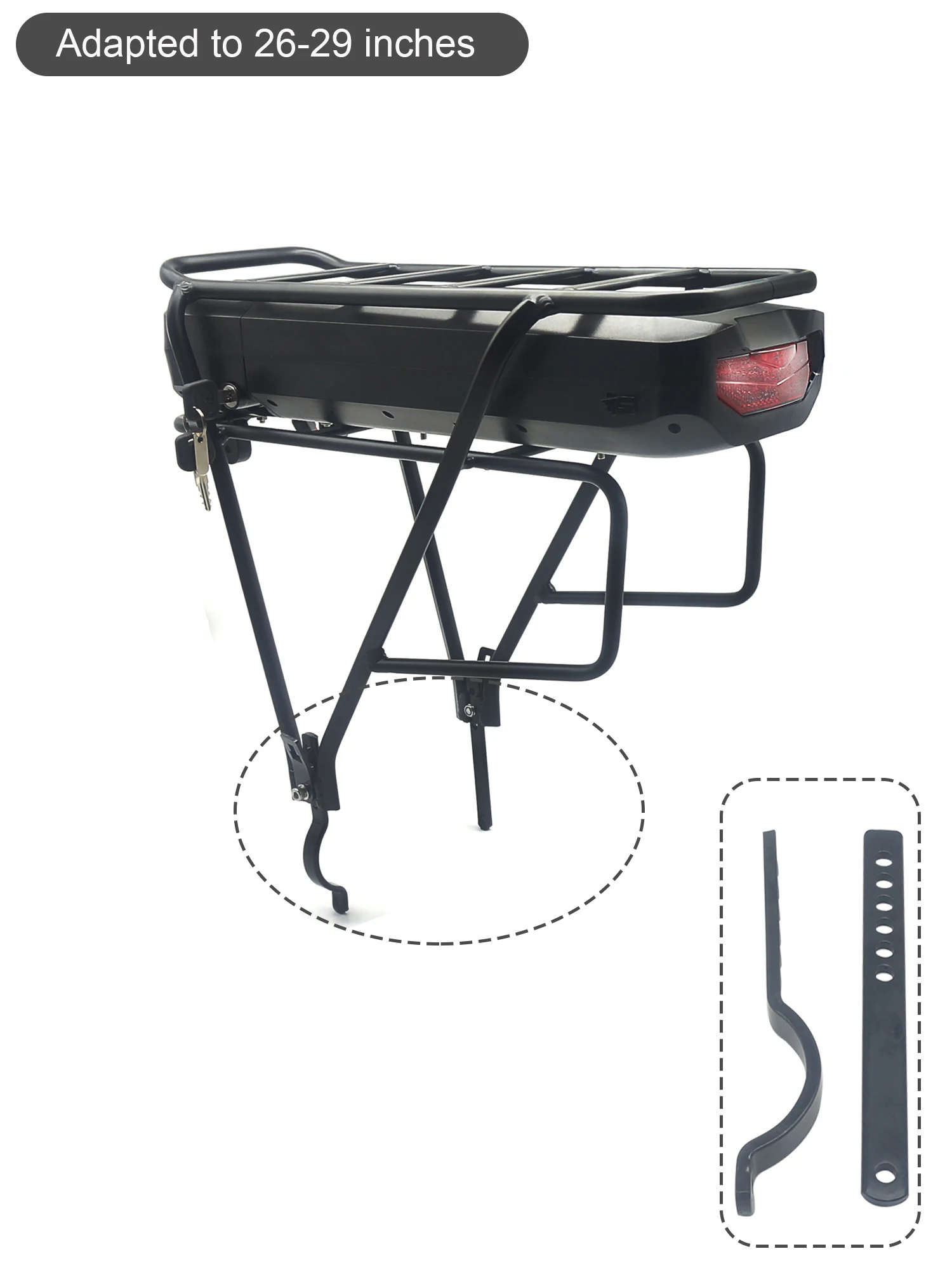 Top Okfeet 48V Electric Bike Battery Pack Electric Bicycle LG  48V 19.2Ah 28Ah Ebike Rear Rack Battery EBike Lithium Battery 19
