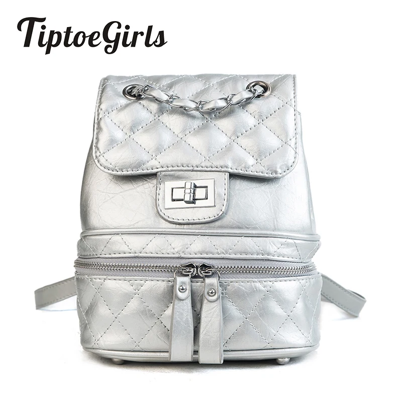 

Lingge Pattern Personality Lock Ladies Backpack New Fashion High Quality Large Capacity Leisure Multi-Function Travel Backpack