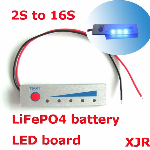 Панель дисплея питания батареи для LiFePO4 батареи 2S до 8S Емкость батареи led дисплей доска