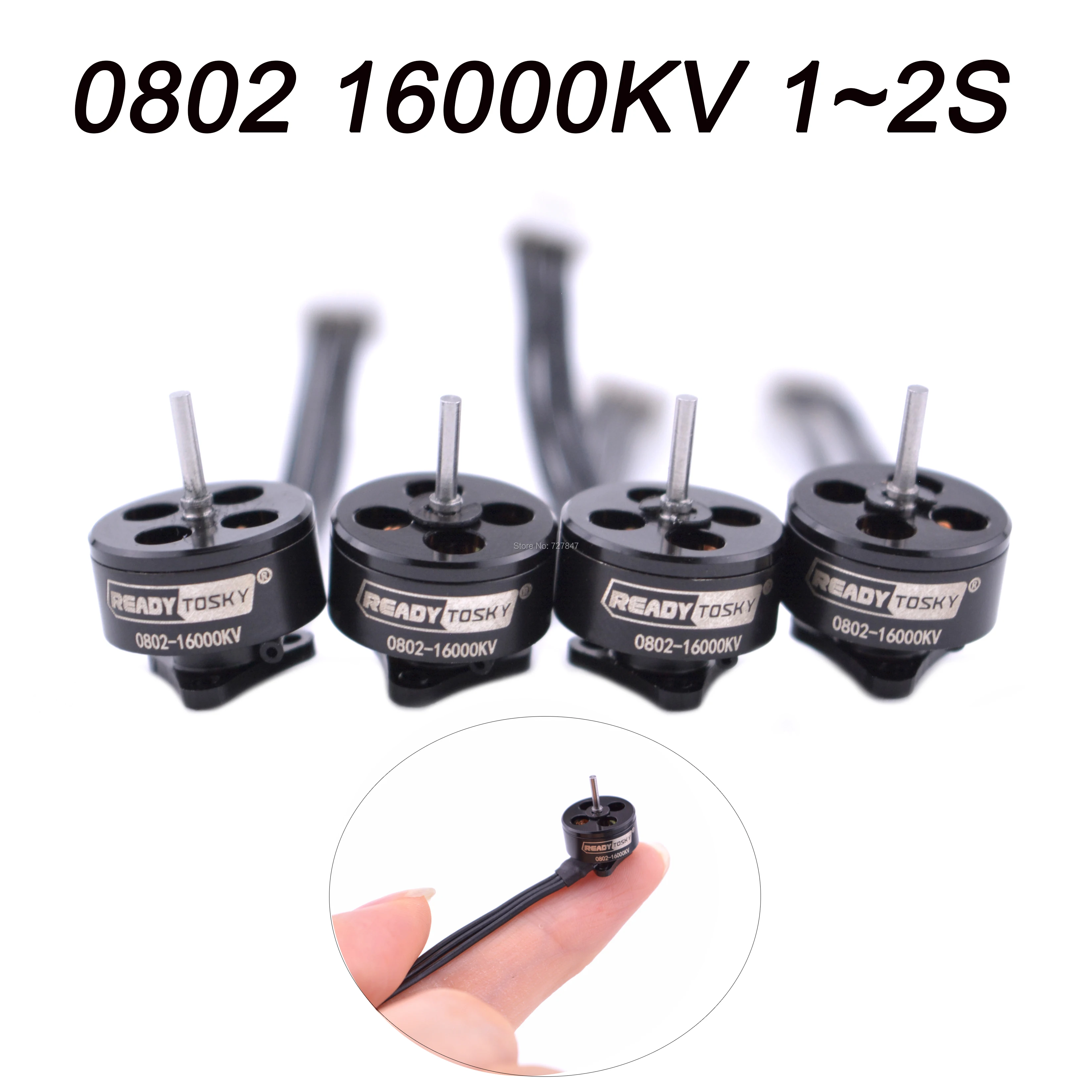 

4pcs 0802 1-2S 16000KV Mini Brushless Motor for Bwhoop75 75mm Mobula7 Snapper7 RC Drone Multicopter Part Accessories