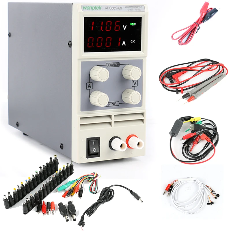 

MINI LED Adjustable Digital Switching DC Power Supply Laboratory Power Supply 30V 10A 60V 5A dc Jack For Phone Laptop Repair