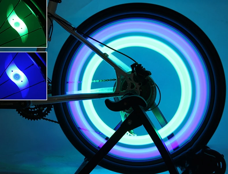 Светильник для велосипедного колеса для ночного велоспорта, велосипедная шина с клапаном, 7 светодиодных вспышек, колесный светильник, 30 видов вспышки, безопасность для езды