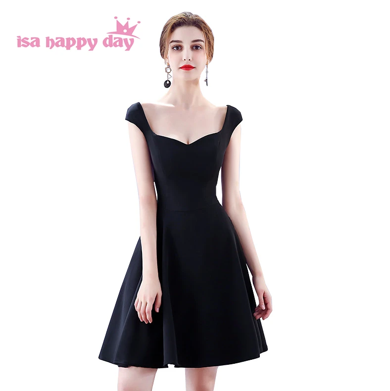 Vestidos de festa пикантные короткие женские элегантные скромные черные цветные