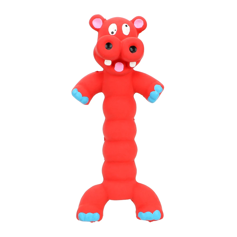 Красный HILIFE собаки игрушки Творческий щенок Pet жевательные игрушки животных Форма резиновый скрипучий игрушка со звуком милые собаки кошки домашние животные поставки - Цвет: Красный