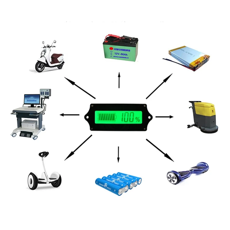 12/24/36/48/60/72V светодиодный свинцово-кислотной аккумуляторной Батарея индикатор тестер по контроли плеч L15