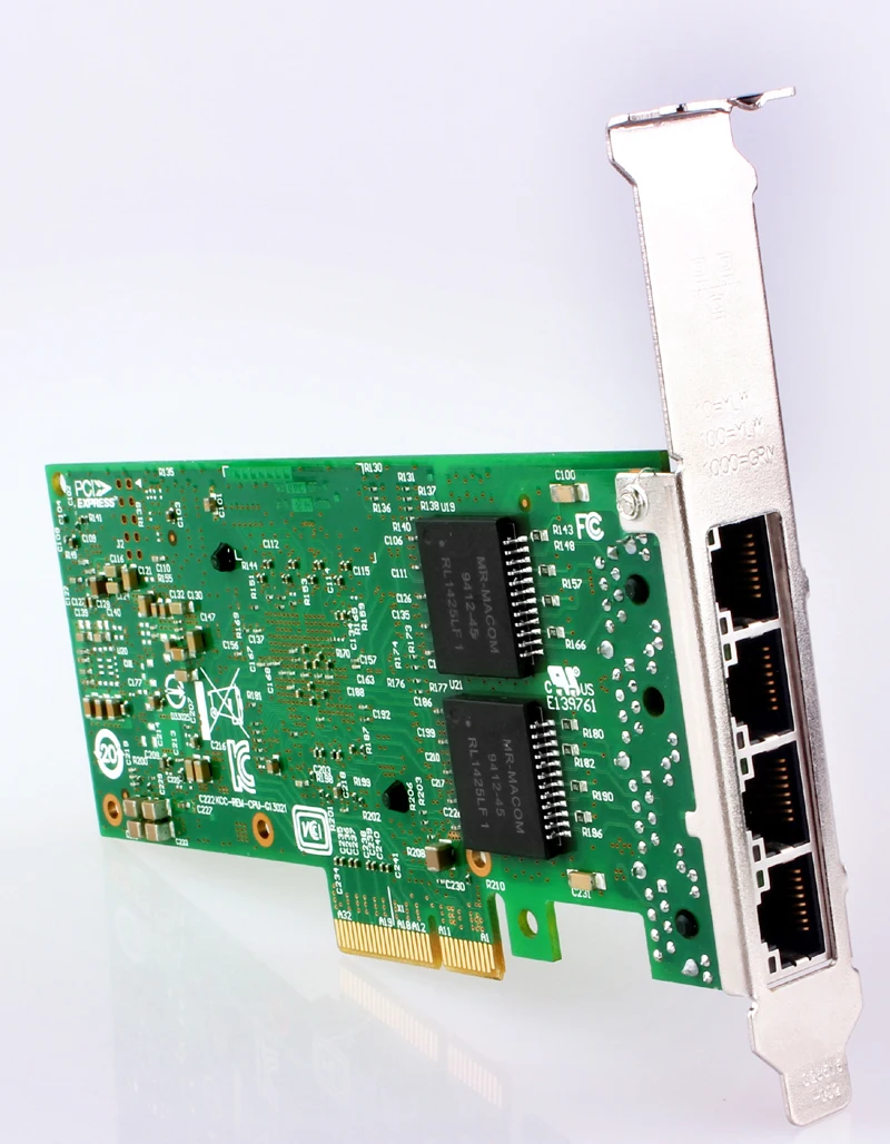 Сетевая карта PCI-Express PCIe X4 четыре RJ45 Gigabit Порты сервер адаптер NIC I350-T4