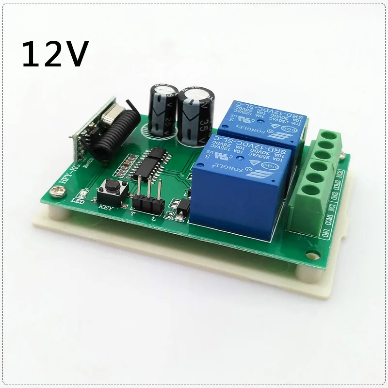 Беспроводной дистанционный радиочастотный переключатель 433 МГц 12 В dc контроллер реле 24VDC модуль приемника 220VAC 2 способ управления 2NO+ 2NC