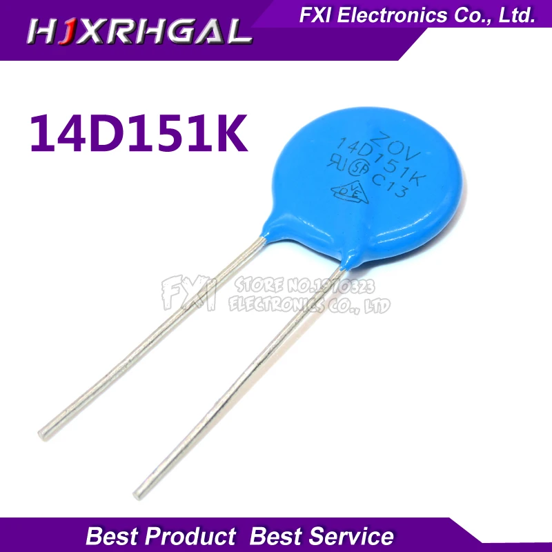 

10PCS 151K Piezoresistor 14D151K 150V Varistor Resistor