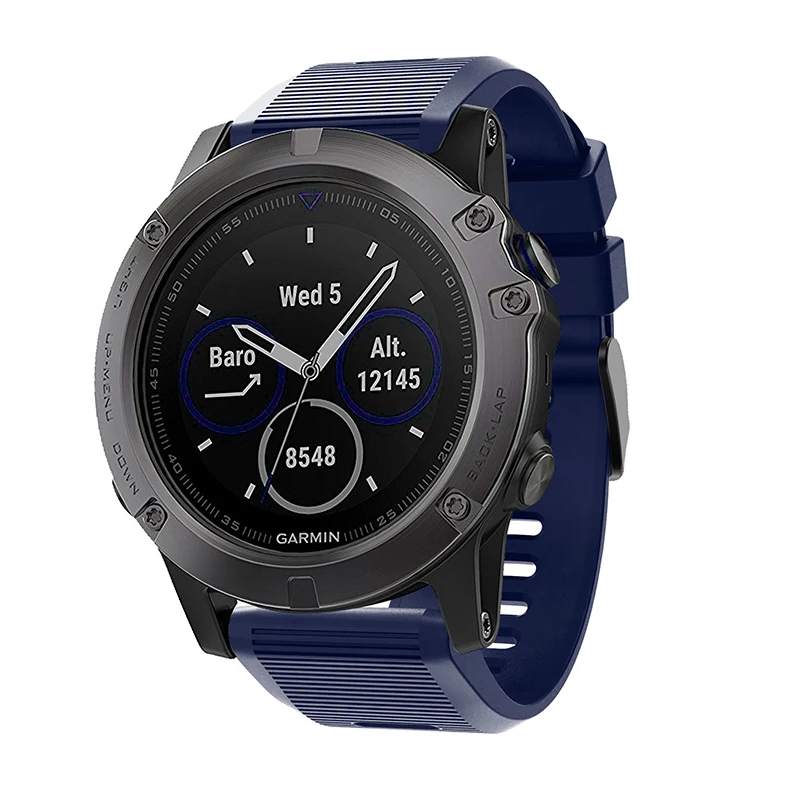 26 22 20 мм ремешок для garmin fenix 5 5X 5S Plus 3 3HR часы Quick fit Силиконовый Easyfit наручные часы ремешок для garmin fenix 5x5 5S