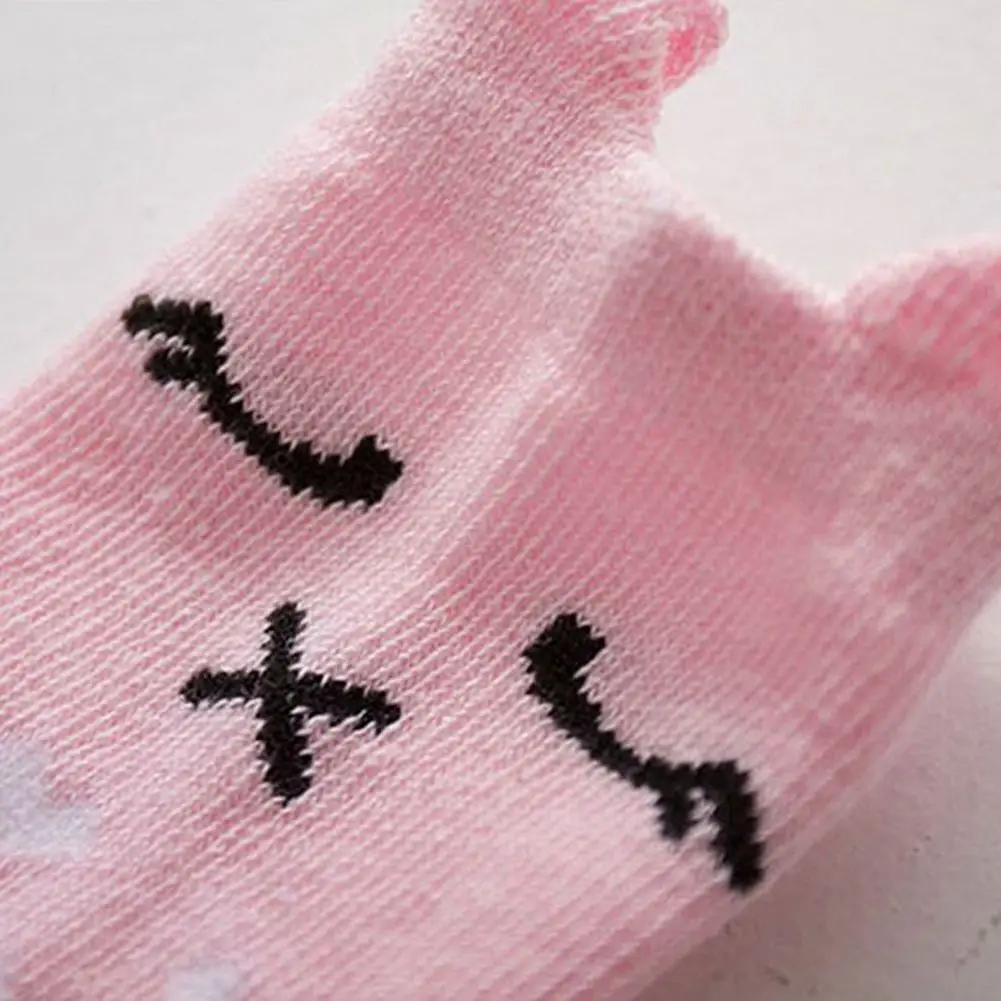 Детские носки с героями мультфильмов для маленьких мальчиков и девочек хлопковые нескользящие носки розового цвета