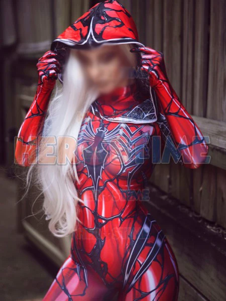 

Carnage Gwen Spider Female Red Tight Gwen Spiderman Costume