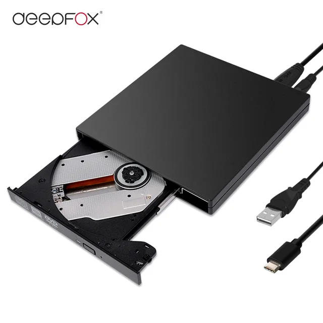 Deepfox USB 3.1 Type C External CD DVD RW Optical Drive