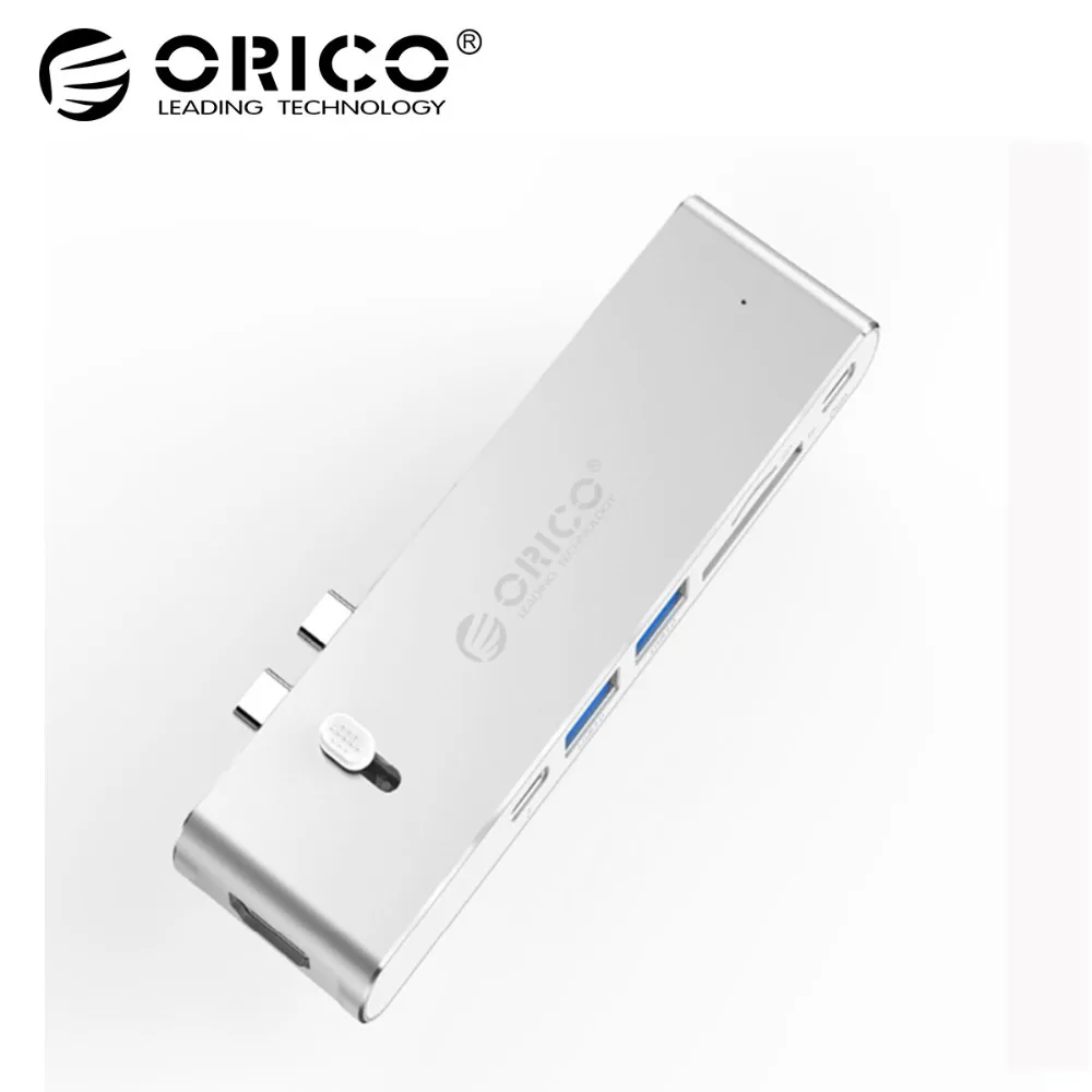 

ORICO USB HUB Type C to USB 3.0 HUB HDMI 4K Thunderbolt 3 Adapter with SD TF Card Reader For Macbook Pro USB C Docking Station