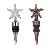 Декоративные в форме морских звезд бутылки вина Пробка цинковый сплав дружественные многоразовые вина пробка для милая сувениры Свадебный подарок