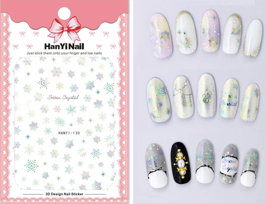 HanYiNail 104 134 2018 Новинка Весна Lucky Cat Fantacy цветы наклейки для ногтей Харадзюку советы
