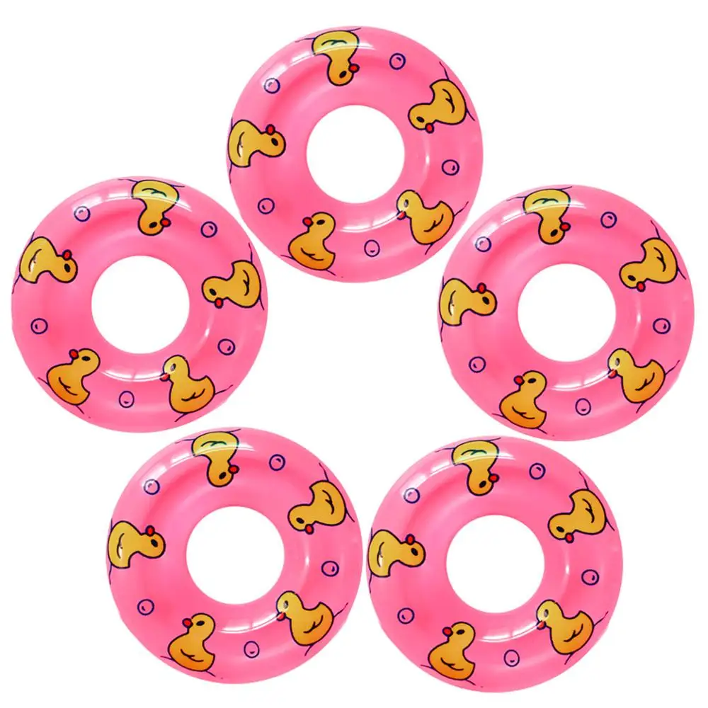 Doll Accessories 2 Pcs / 5 Pcs Mini Doll Swimming Buoy Ring Toys Mix Styles Summer Bathing Float Lifebelt for Barbie Doll