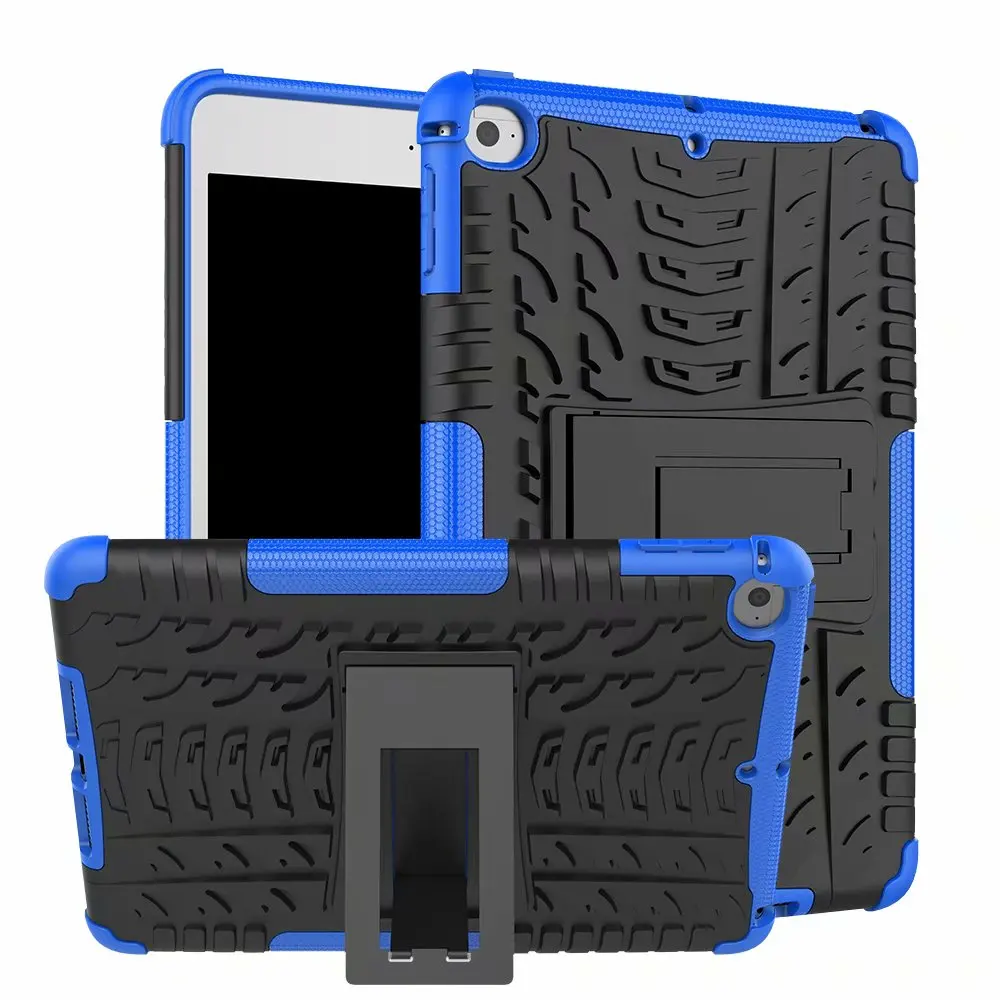 

For iPad Mini 4/5 Dazzle Slim Tire Pattern for Apple iPad mini 2019 Hybrid 2 in 1 PC TPU Rugged Armor Shockproof case