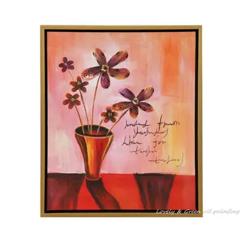 

Free Shipping 100% Hand Painted Flower Oil Painting Abstract Modern Canvas Wall Art Living Room Decor Picture 50x60cm