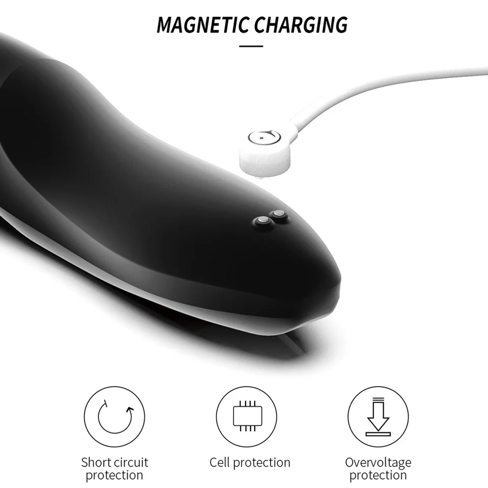  Alargar vibrador Anal tirar perlas USB de carga magnética Anal enchufe 10 velocidades de vibración 