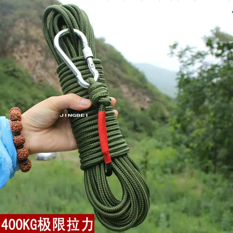 

High Quality Paracord Diameter 8mm Limit tension 400KG Contains Steel Wire Rope Fire Rope Fire Escape Multiple lengths provexyz