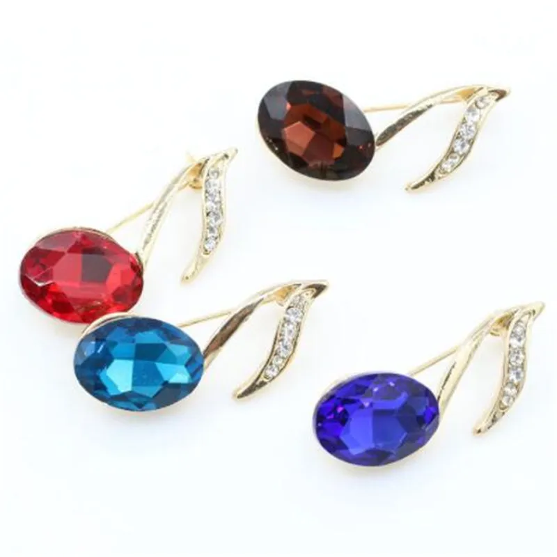 

WKOUD Korean Style Metal Crystal Music Notes Brooch Clothing Dress Accessories