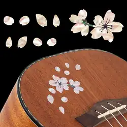 Гитары самоклеющиеся инкрустация наклейки гриф Стикеры вишня в цвету переносная Гитара Бас гриф гавайской гитары украсить аксессуар