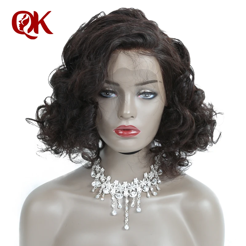 

Queenking Hair 250% Density Lace Front Human Hair Wigs with Baby Hair Loose Wave Short Bob Wigs Brazilian Remy Hair