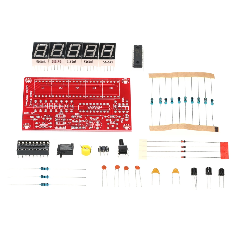 1 Гц-50 МГц счетчик частоты DIY Kit СВЕТОДИОДНЫЙ Цифровой Тестер Частотомер