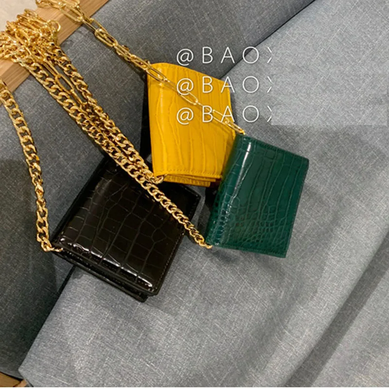 XMESSUN сумка на плечо с узором «крокодиловая кожа», Женская Мини-сумочка на шею, женская новая сумка с цепочкой на одно плечо, маленькая сумка H149