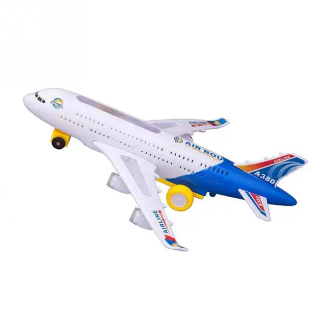 New Electric Airplane Child Toy Musical Toys Moving Flashing Lights Sounds Toy for Children Christmas Gifts 4