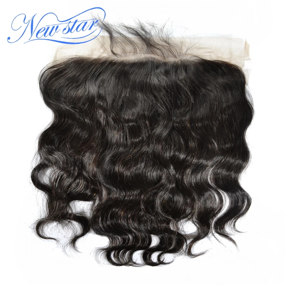 New Star Lace Frontal 13x6 Size Free Part Brazilian Body Wave Virgin Human Hair Natural Hairline With Baby Hair Bleached Knots body-wave-with-frontal