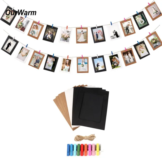 Ourwarm 10pcs Diy Photo Frame Wedding Baby Shower Birthday Party