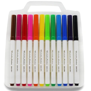 

DL Effective 70667 washable series watercolor pen 12 color design color bright cone pen smooth water outlet Stationery for offi