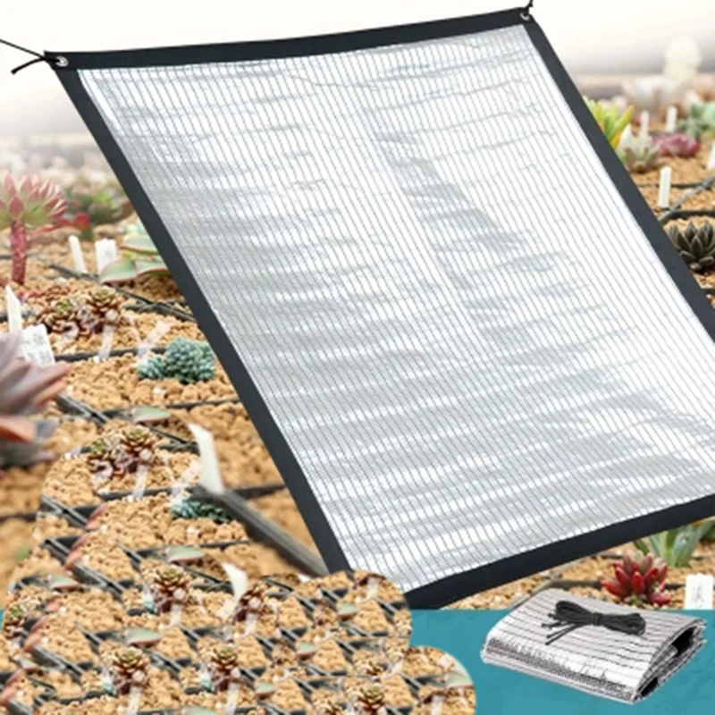 Reflective Aluminum Foil Shade Net Sunscreen Silver White Roof Balcony Sun Room Fleshy Garden Greenhouse Sun Protection