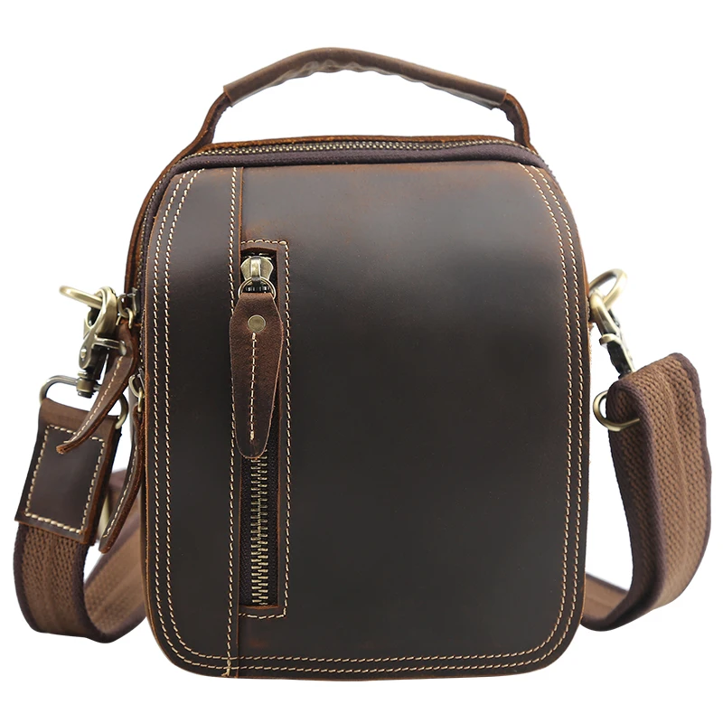  TIANHOO 100% genuine leather messenger bags retro cow leather man bag corssbody handlebags multifun - 32918779518