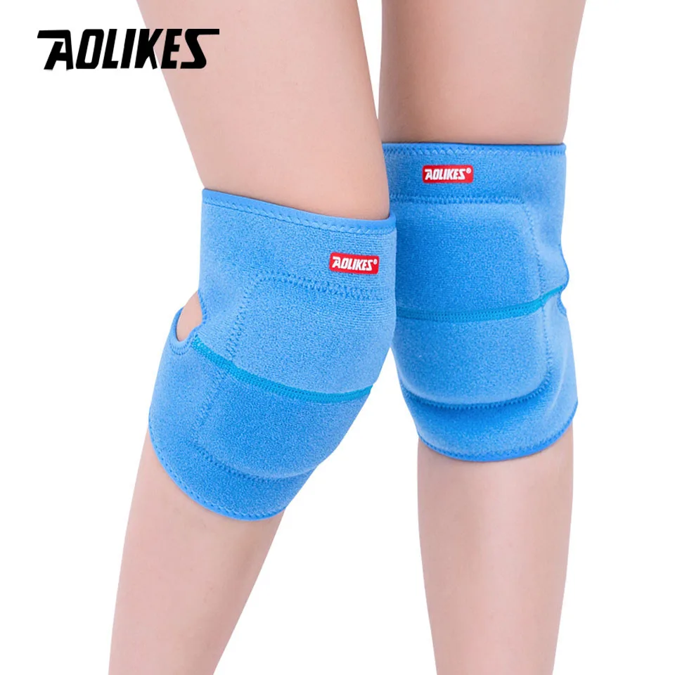 AOLIKES 1 زوج الكبار الرقص الكرة الطائرة التنس الركبة منصات سلامة الركبة دعم الرياضة رياضة نيبادس الركبة حماية