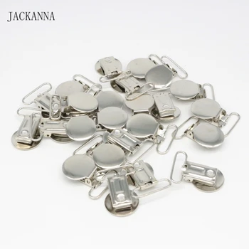 

10PCS Metal Pacifier Clips Cute Suspender Clips DIY Round Dummy Soothers Clasps Pacifier Chain Accessories Baby Pacifier Holders