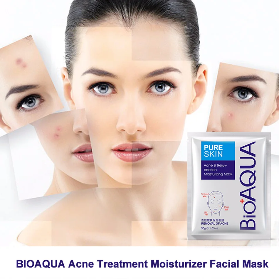 BIOAQUA 5 шт. маска для лица против прыщей уход за лицом лечение акне высокое качество успокаивающая маска увлажняющая контроль масла Уход за кожей