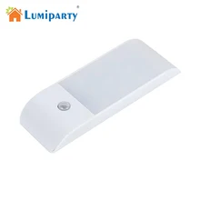 Lumiparty Mini 12 LED интеллектуальный инфракрасный индукции Сенсор лампа USB Перезаряжаемые Ночная шкаф огни прочный